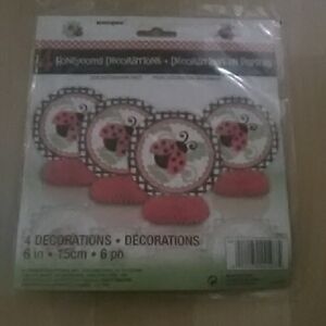 Unique Ladybug Party Decorations - Red and Black X4
